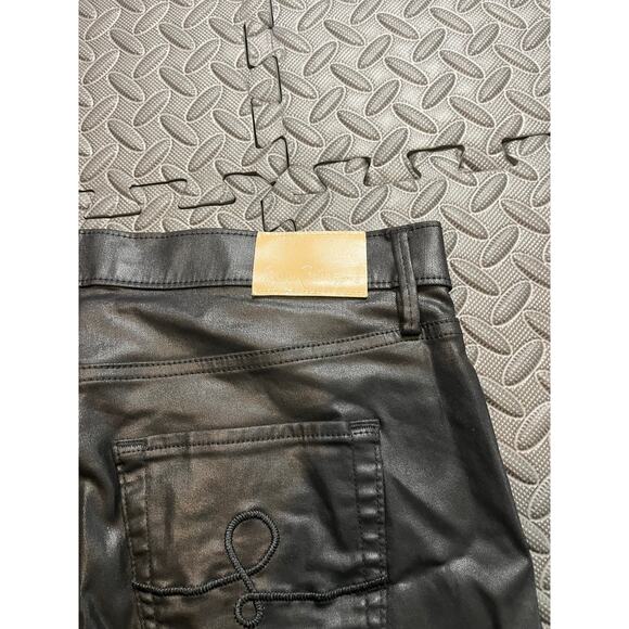 Lilly Pulitzer Eagan High Rise Stretch Coated Denim Jeans Size 14 Black - Picture 5 of 9